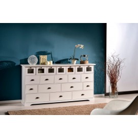 CREDENZA COUNTRY AMERICANO IN LEGNO COLORE BIANCO SPIGOLATO - VARI COLORI