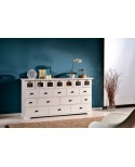 CREDENZA COUNTRY AMERICANO IN LEGNO COLORE BIANCO SPIGOLATO - VARI COLORI