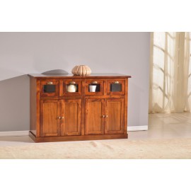 CREDENZA IN LEGNO COLORE NOCE SCURO -L 130P50H 85