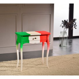 CONSOLA DE MADERA decorado a mano