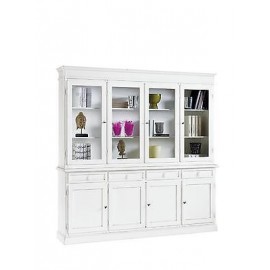 COCINA CRISTALLIERA escaparatista BLANCO MATE MADERA VENETO X HALL