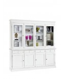 CRISTALLIERA VETRINA CREDENZA BIANCO OPACO LEGNO PRODOTTO VENETO X SALA CUCINA