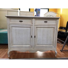 CREDENZA IN LEGNO COLORE BIANCA DECAPE SPAZZOLATA