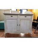 CREDENZA IN LEGNO COLORE BIANCA DECAPE SPAZZOLATA