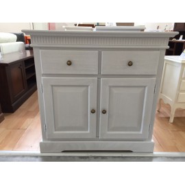 CREDENZA IN LEGNO COLORE TORTORA DECAPE SPAZZOLATA