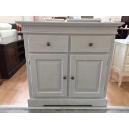 CREDENZA IN LEGNO COLORE TORTORA DECAPE SPAZZOLATA