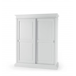 PORTES EN GLISSEMENT ARMOIRE BOIS BLANC