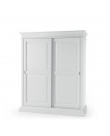 PORTES EN GLISSEMENT ARMOIRE BOIS BLANC