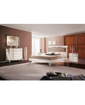 CHAMBRE DOUBLE LIT EN BOIS MASSIF COMO « Chevet