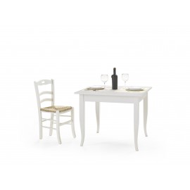 TAVOLO IN LEGNO 90X90 FISSO COLORE BIANCO