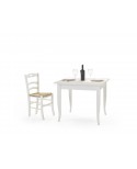 TAVOLO IN LEGNO 90X90 FISSO COLORE BIANCO
