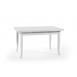 TAVOLO IN LEGNO 100X100 ALLUNGABILE COLORE BIANCO