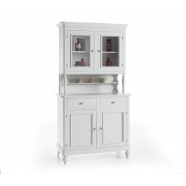 DRESSER CABINET BASE AND RAISED IN WOOD WHITE