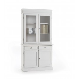 DRESSER CABINET BASE AND RAISED IN WOOD WHITE