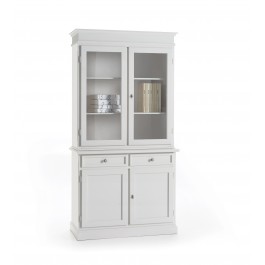 DRESSER CABINET BASE AND RAISED IN WOOD WHITE