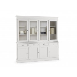 DRESSER CABINET BASE AND RAISED IN WOOD WHITE
