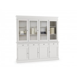 DRESSER CABINET BASE AND RAISED IN WOOD WHITE