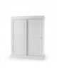 PORTES EN GLISSEMENT ARMOIRE BOIS BLANC