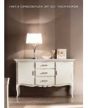 MOBILE CREDENZA LEGNO MASSELLO COL BIANCO ANTICATO X SALA SALOTTO