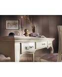 WRITING DESK TABLE WITH WOOD ANTIQUE WHITE