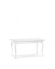 TAVOLO BIANCO OPACO ALLUNGABILE 160/240 X 85 LEGNO MASSELLO LACCATA BIANCO