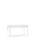 TAVOLO BIANCO OPACO ALLUNGABILE 160/240 X 85 LEGNO MASSELLO LACCATA BIANCO