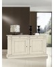 CREDENZA CREDENZONE AVORIO LEGNO MASSELLO L 220 P 60 H 115
