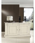 CREDENZA CREDENZONE AVORIO LEGNO MASSELLO L 220 P 60 H 115