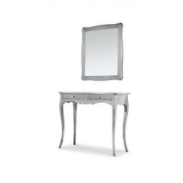 MÓVIL CONSOLA pintadas plata ESCRITORIO TABLA HOJA DE ENTRADA