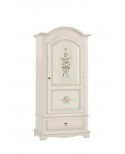 MOBILE CABINET CABINET PROVENZALE IVORY WHITE PAINTED WOOD DECORATED
