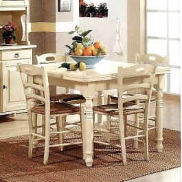 TAVOLO LEGNO 160 X 85 ALLUNGABILE ANTICATO BIANCO - AVORIO - VARI COLORI