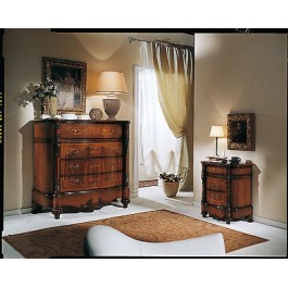 CHEVET CHAMBRE INTAGLIATOARTIGIANALE MARQUETERIE BOIS