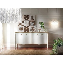 CHAMBRE CABINET CABINET MATT OR BLANC FIL ROUNDED BOIS