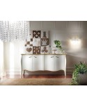 CHAMBRE CABINET CABINET MATT OR BLANC FIL ROUNDED BOIS