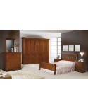 CAMERA MATRIMONIALE COMPLETA LEGNO MASSELLO