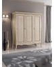 Armario 3 puertas de los dormitorios FORMA DE MARFIL ANTIGUO madera del arte