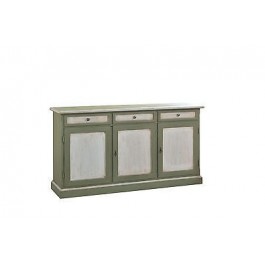 DRESSER WOOD COUNTRYANTICATA WHITE AND GREEN - LUIS - PRODUCT VENETO