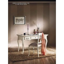 STUHL gepolsterter Sitz MIT HOLZ ANTIK WEISS
