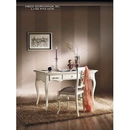 STUHL gepolsterter Sitz MIT HOLZ ANTIK WEISS