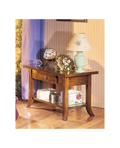 Tavolino legno massello varic colori L.80 P.47 H.50