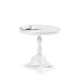 TAVOLO BIANCO OPACO ROTONDO DIAM 60 - TONDO LEGNO MASSELLO LACCATA BIANCO