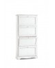 MOBILE SHOE CABINET 4 DOORS PAINTED WOOD MATT WHITE