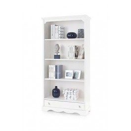 MOBILE LIBRERIA 3 RIPIANI LACCATO BIANCO OPACO 1 CASSETTO