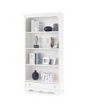 MOBILE LIBRERIA 3 RIPIANI LACCATO BIANCO OPACO 1 CASSETTO