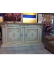 Armoire DRESSER BOIS ANTIQUE DÉCORÉ MATT OR BLANC