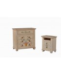 COMO CHEST WOOD DECORATED BY HAND PAINTED ANTIQUE COUNTRY COLLECTION