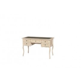 WOODEN DESK TABLE TOP COUNTRY ANTIQUE IVORY LEATHER COLLECTION