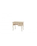 TABLE DESK WOOD FLOOR WITH DECOR ANTIQUE IVORY COUNTRY COLLECTION
