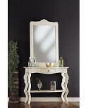 MOBILE CONSOLE PAINTED IVORY ANTIQUE TABLE ENTRY