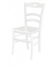 6 PIECES Holzstühle CHAIR COL. MATT WEISS SITZHolz X KÜCHE Provençal